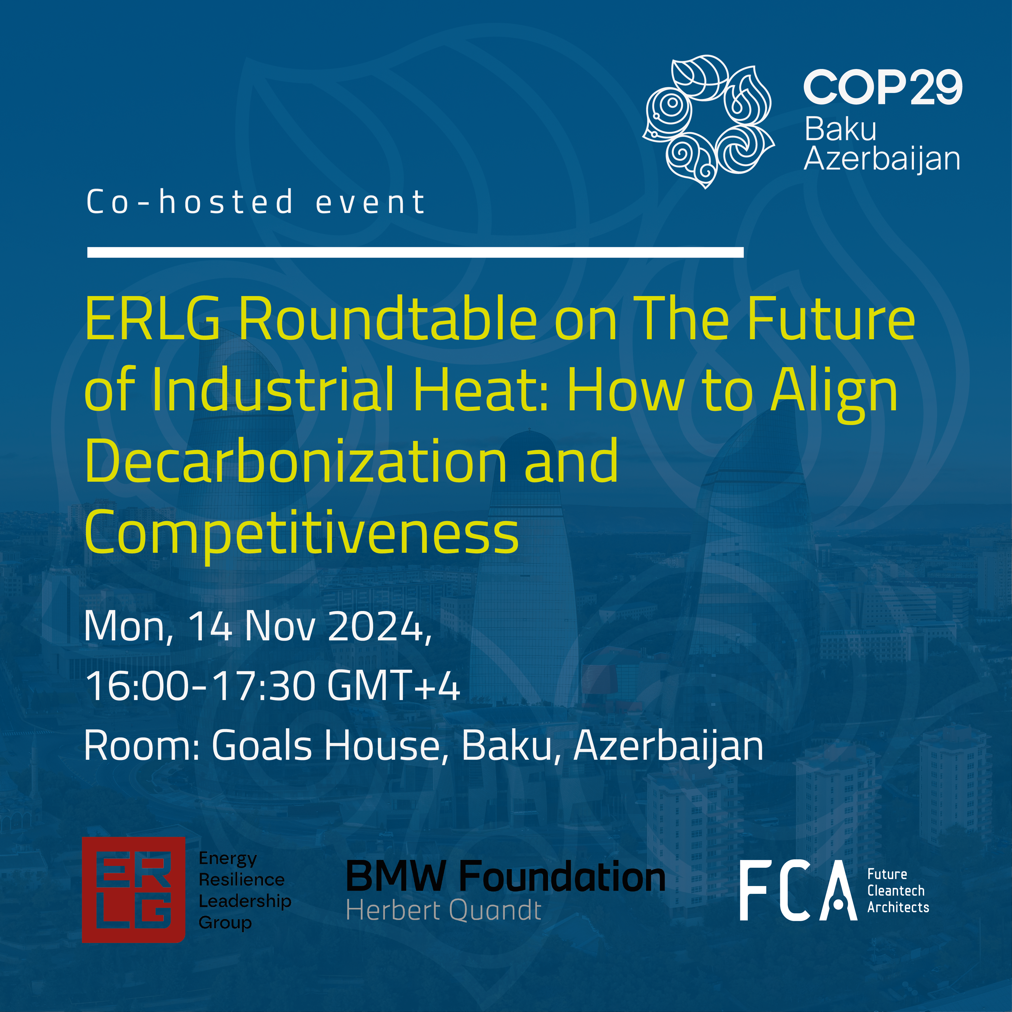 FCA at COP29 | Roundtable on Industrial Heat