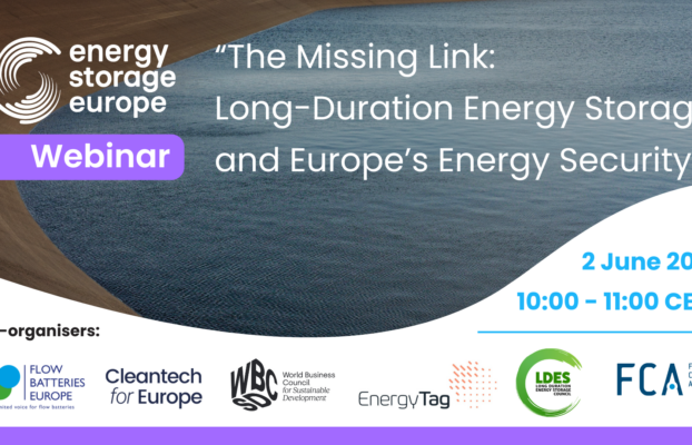 Invitation to Webinar “The Missing Link: Long-Duration Energy Storage and the Future of Europe’s Energy Security”.